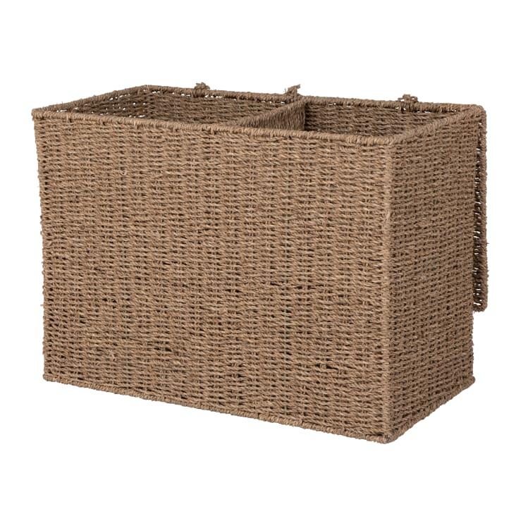 Maisons du Monde USSEL - Baúl de junco de mar trenzado y metal reciclado ÚLTIMAS EDICIONES