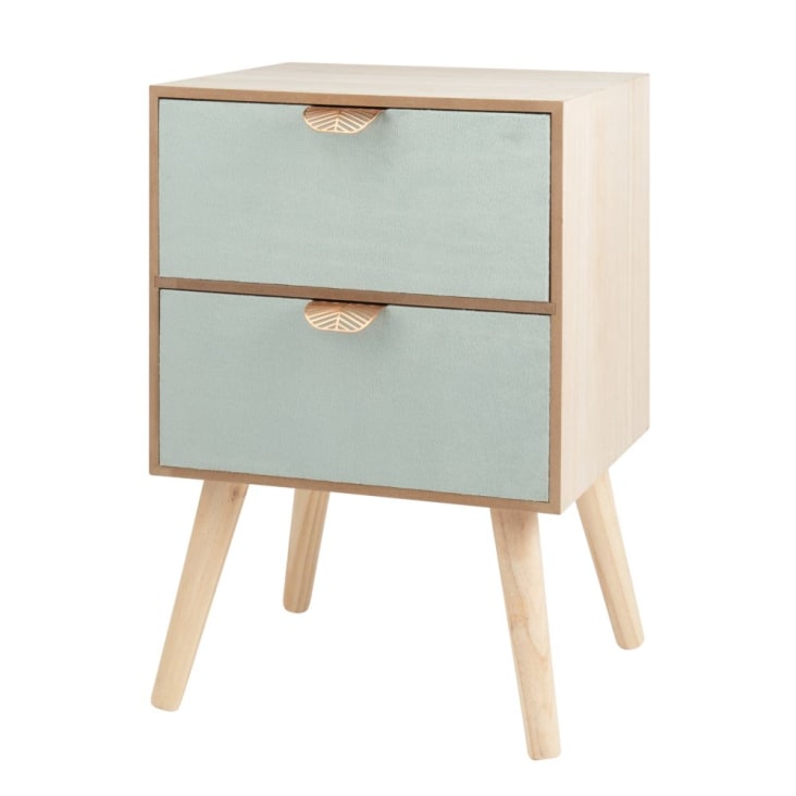 Maisons du Monde PRAYA - Cajonera con 2 cajones de terciopelo y metal Último día