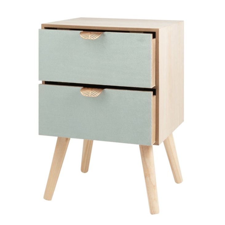 Maisons du Monde PRAYA - Cajonera con 2 cajones de terciopelo y metal Último día