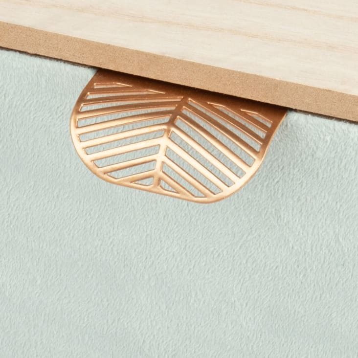 Maisons du Monde PRAYA - Cajonera con 2 cajones de terciopelo y metal Último día