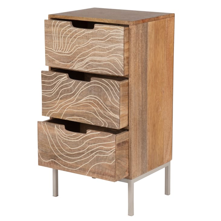 Maisons du Monde ANGEL - Cajonera con 3cajones de madera de mango Precio de fábrica
