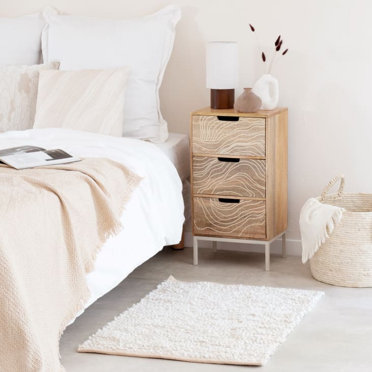 Maisons du Monde ANGEL - Cajonera con 3cajones de madera de mango Precio de fábrica
