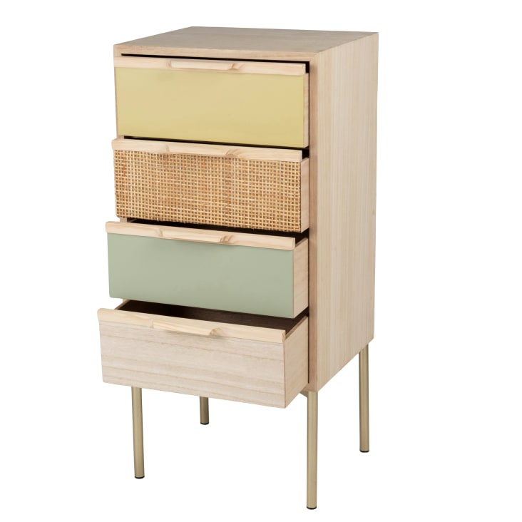 Maisons du Monde AZUKI - Cajonera pequeña con 4cajones multicolor Promoción por tiempo limitado