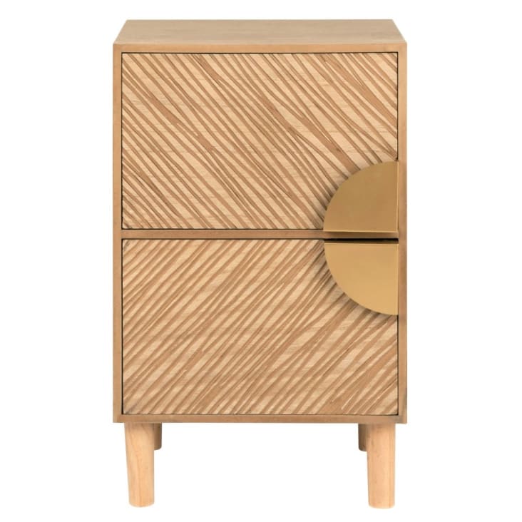 Maisons du Monde TANGER - Pequeño mueble de almacenaje con 2 cajones tallados