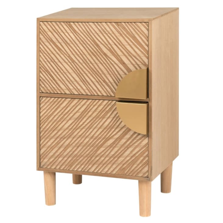 Maisons du Monde TANGER - Pequeño mueble de almacenaje con 2 cajones tallados Solo hoy