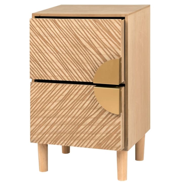 Maisons du Monde TANGER - Pequeño mueble de almacenaje con 2 cajones tallados Solo hoy