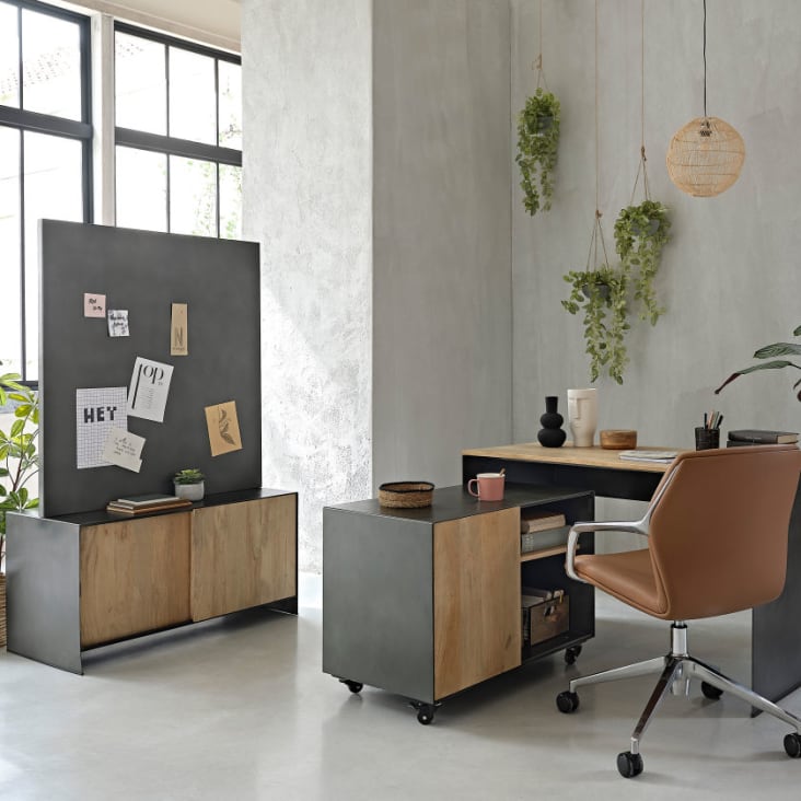 Maisons du Monde Cincinnati Business - Mueble de almacenaje profesional con 2 puertas dos tonos Oferta especial de fábrica