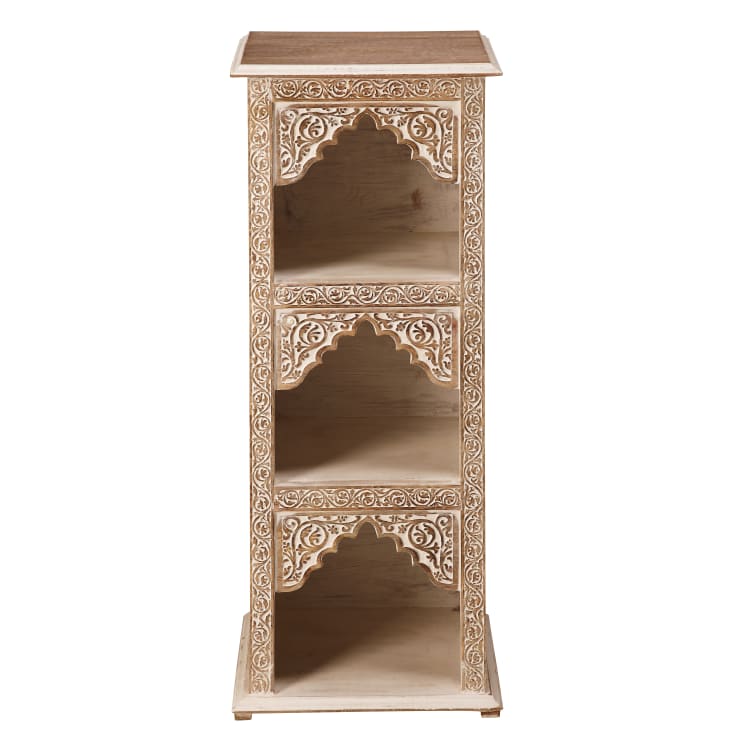 Maisons du Monde Repisa de mango esculpido y blanqueado