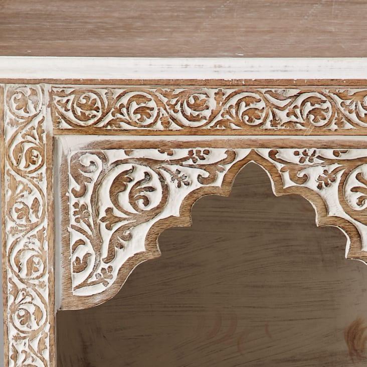 Maisons du Monde Repisa de mango esculpido y blanqueado Liquidación