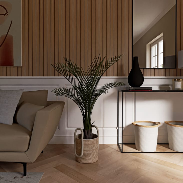 Maisons du Monde Marble - Consola de mármol y metal negro Ahorra y exporta