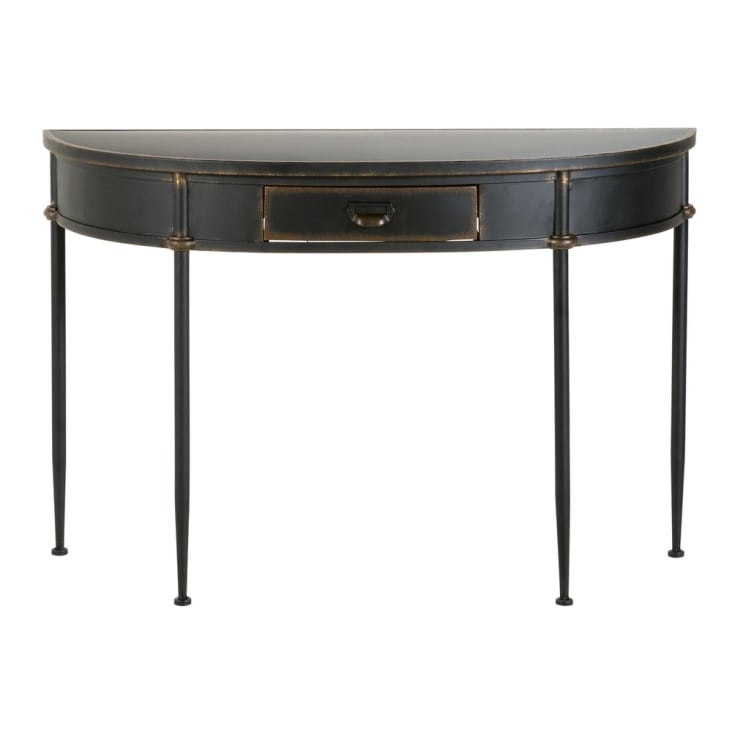 Maisons du Monde Alienor - Consola con 1 cajón de metal negro