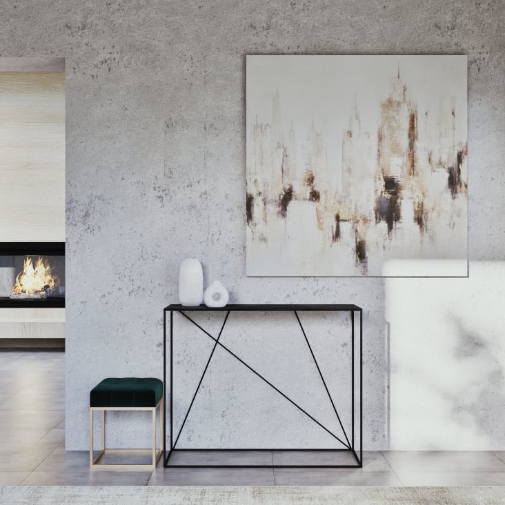 Maisons du Monde Edwin - Consola de metal negro Ofertas de temporada