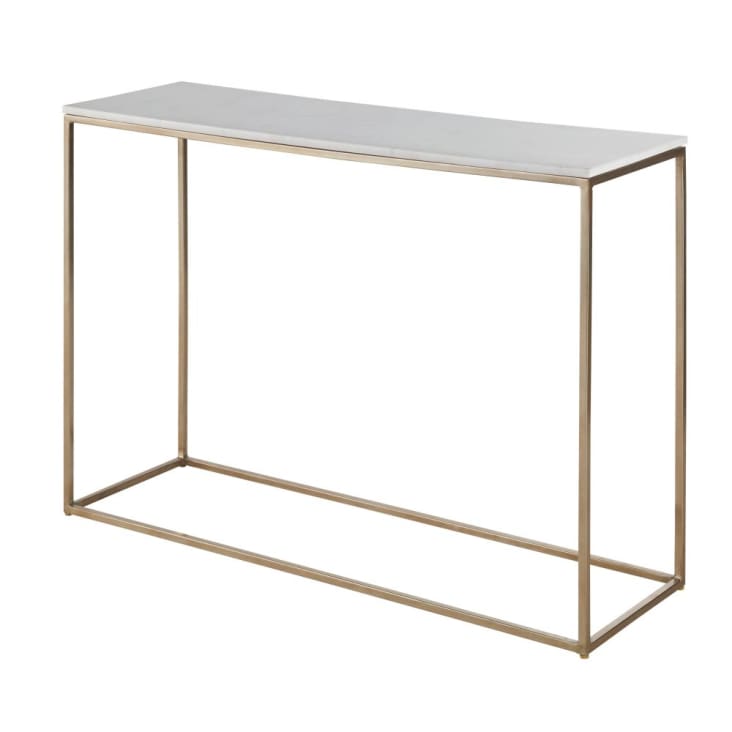 Maisons du Monde Marble - Consola de mármol blanco y metal color latón Precio ultrabajo