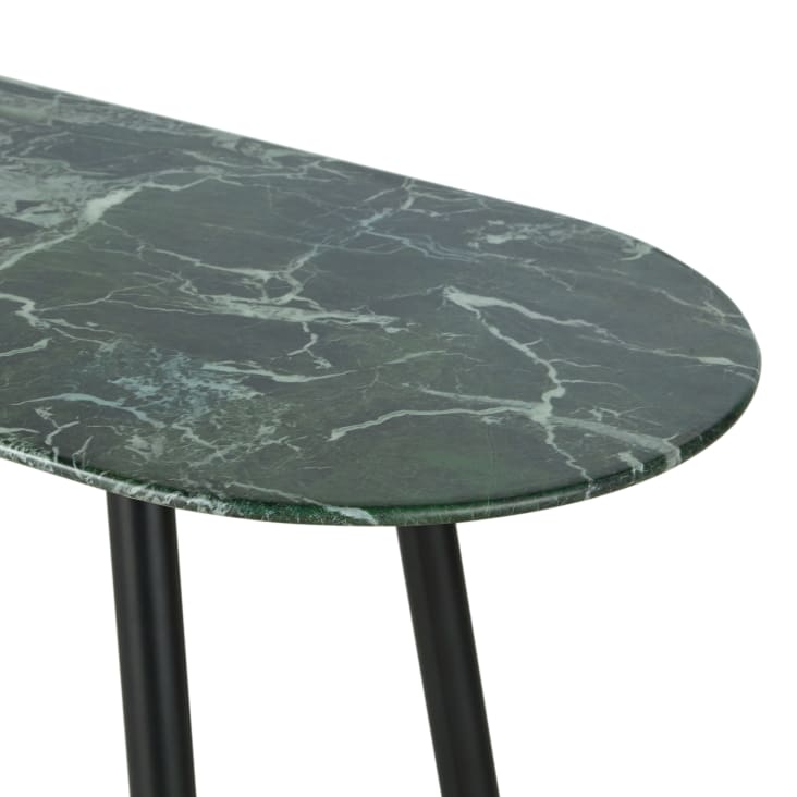 Maisons du Monde Phea - Consola de cristal verde y metal negro y dorado Outlet online