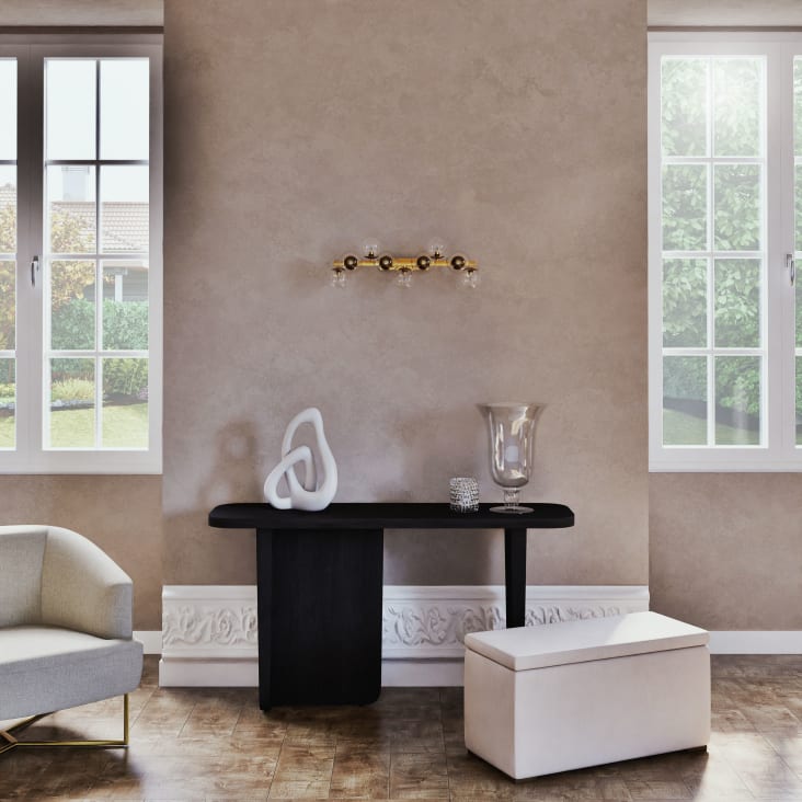 Maisons du Monde Attica - Consola negra de madera de mango maciza Ofertas
