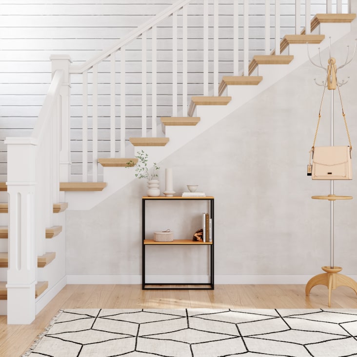 Maisons du Monde AUGUSTINE - Consola de mango y metal negro En oferta