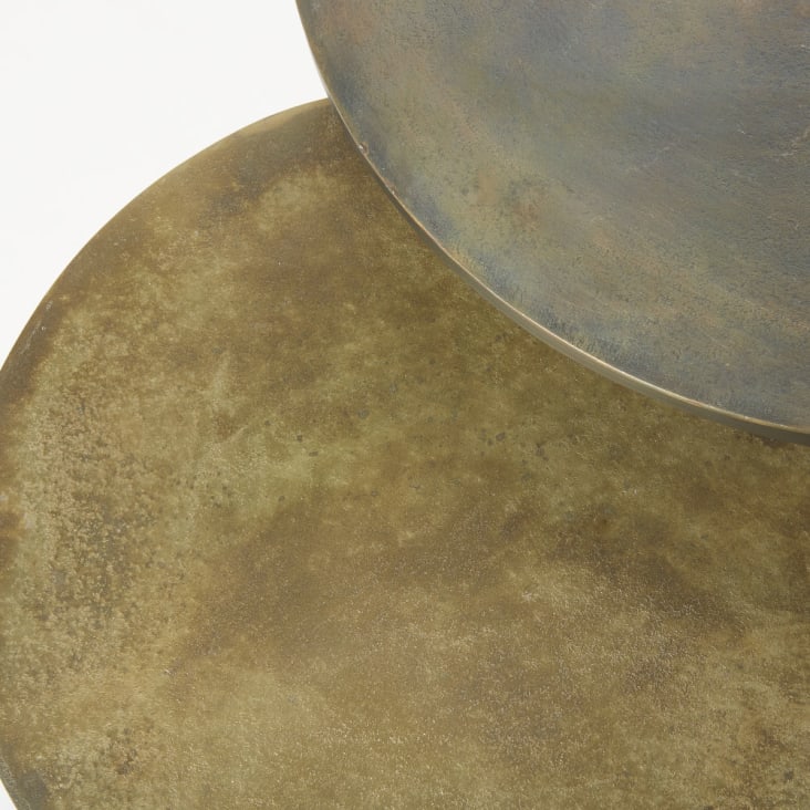Maisons du Monde LHASSA - Mesas auxiliares de metal negro y dorado (x2) Gran oferta