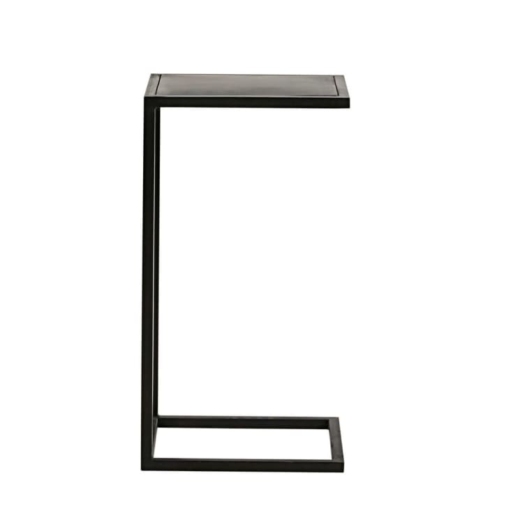 Maisons du Monde Edison - Mesa auxiliar industrial de metal negro