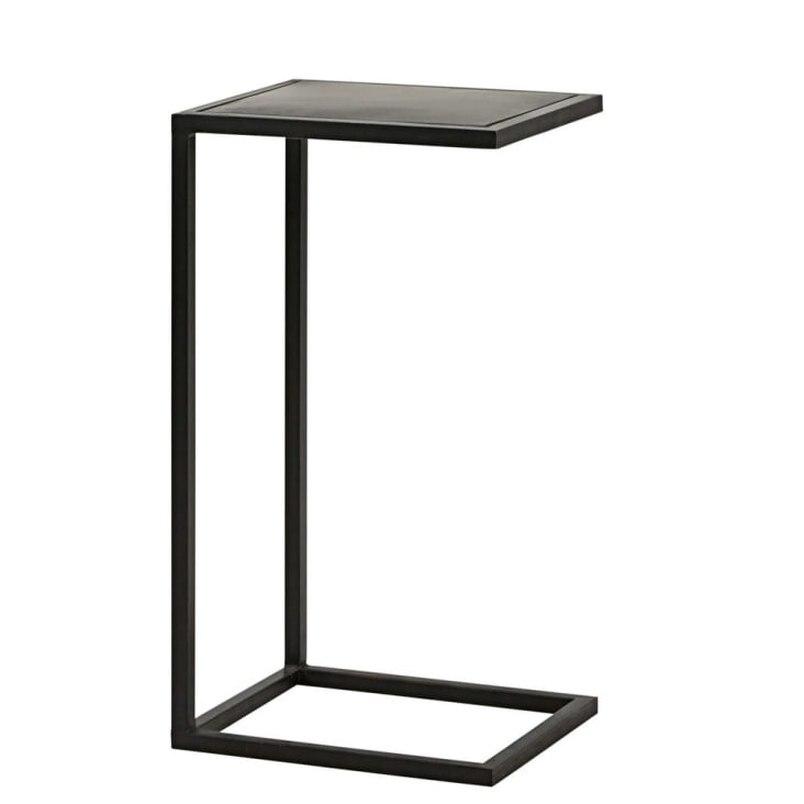 Maisons du Monde Edison - Mesa auxiliar industrial de metal negro Ventas relámpago