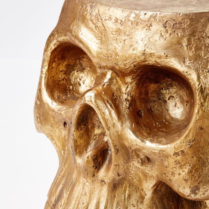 Maisons du Monde Benicio - Mesa auxiliar en forma de calavera dorada Mejor oferta