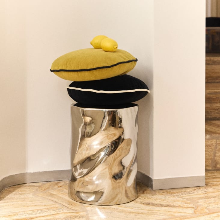 Maisons du Monde LIVY - Mesa auxiliar de arcilla plateada Rebajas online