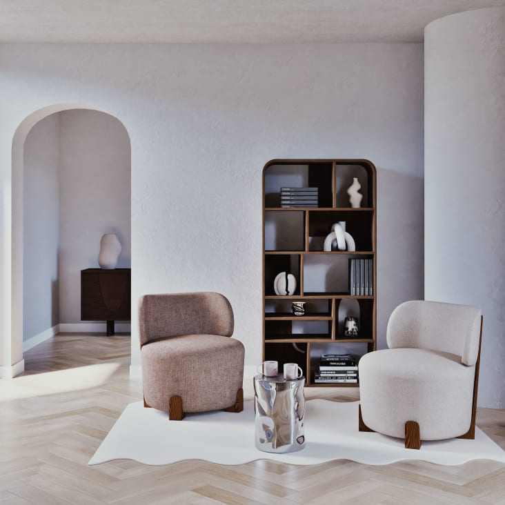 Maisons du Monde LIVY - Mesa auxiliar de arcilla plateada Rebajas online