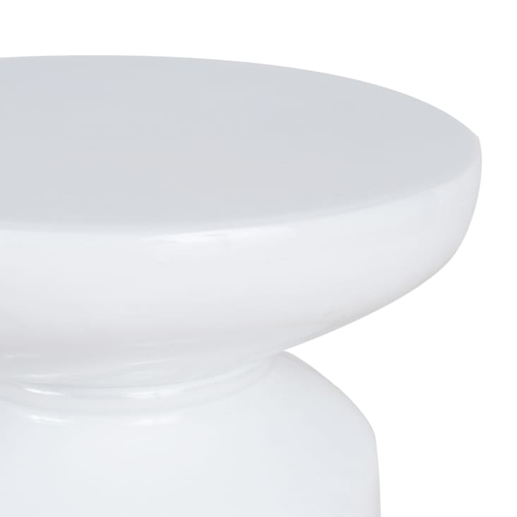 Maisons du Monde BIANCA - Mesa auxiliar de gres blanco Envío gratis