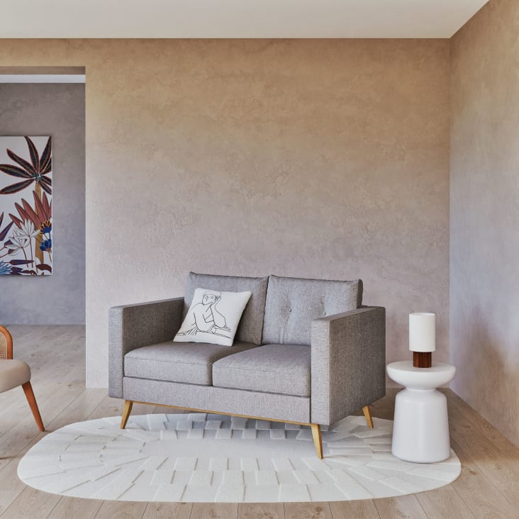 Maisons du Monde BIANCA - Mesa auxiliar de gres blanco Envío gratis