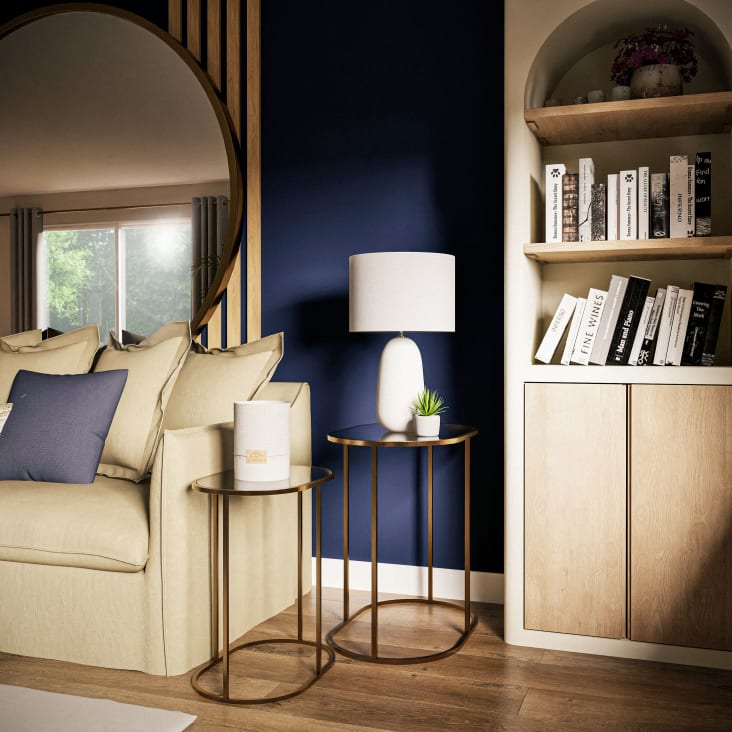 Maisons du Monde MELENA - Mesas auxiliares de cristal y metal dorado (x2) COMPRAR AHORA