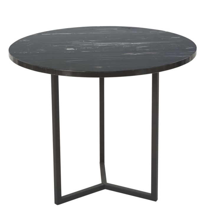 Maisons du Monde ANGELO - Mesa auxiliar de mármol y metal negro Últimos 2 días