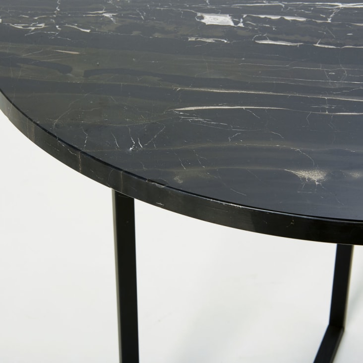 Maisons du Monde ANGELO - Mesa auxiliar de mármol y metal negro Últimos 2 días