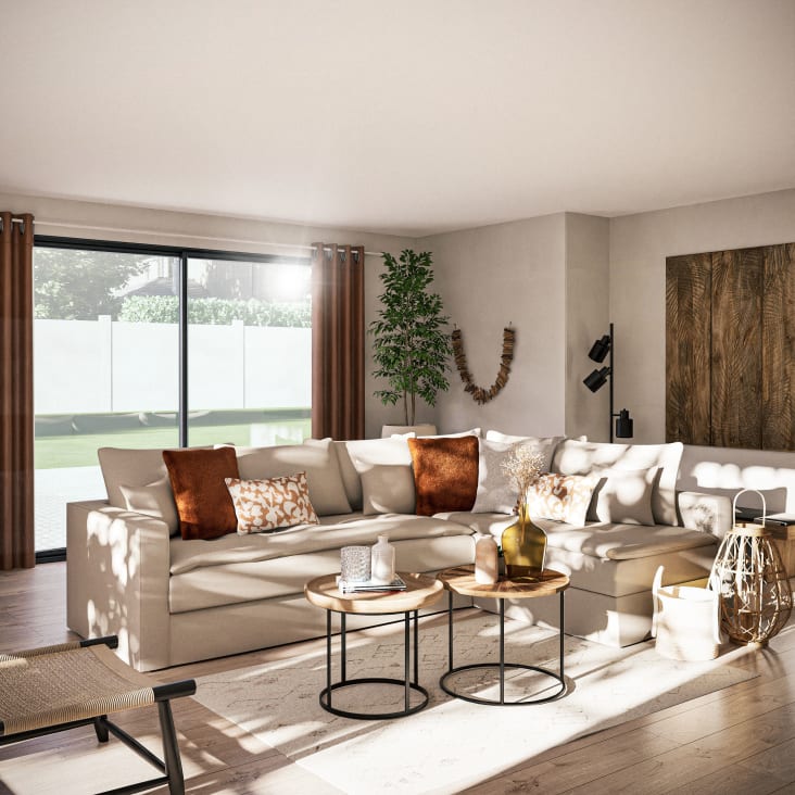 Maisons du Monde TAWA - Mesa auxiliar de mango y metal negro Último día