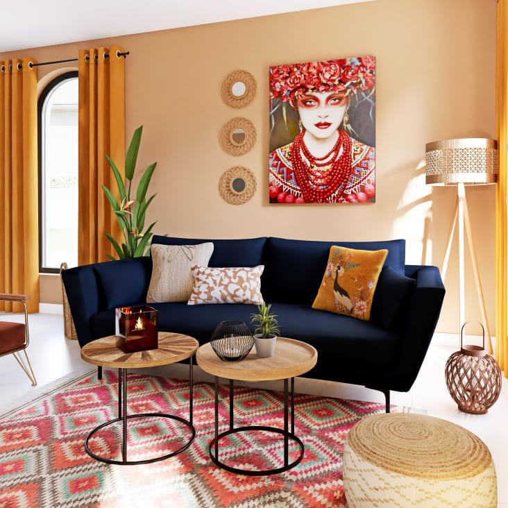 Maisons du Monde TAWA - Mesa auxiliar de mango y metal negro Último día
