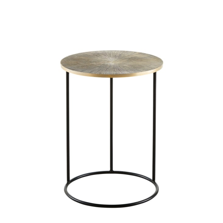 Maisons du Monde Amine - Mesa auxiliar de metal bronce y negro Precio de fábrica