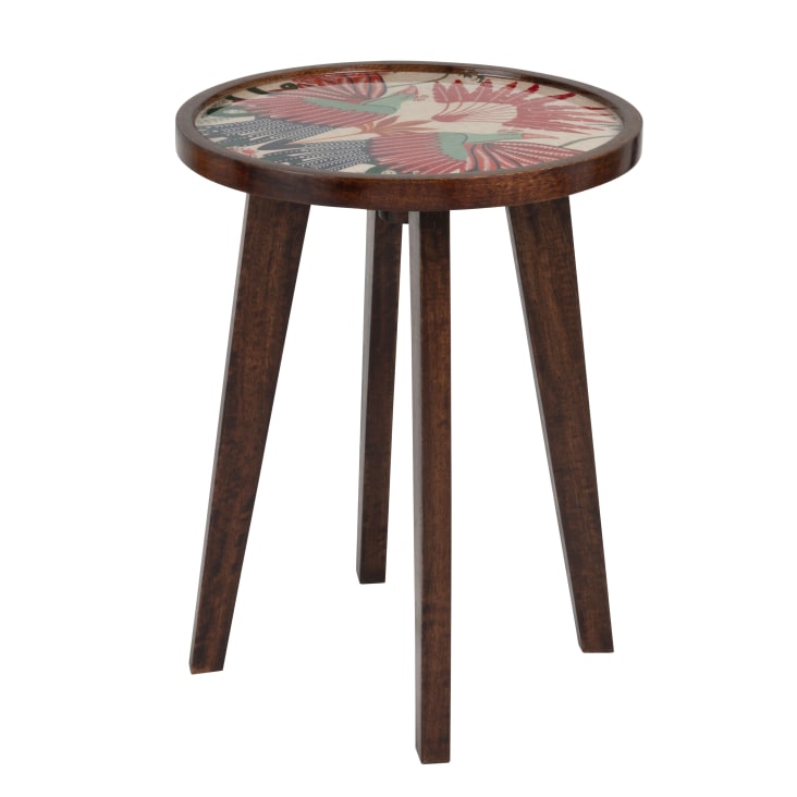 Maisons du Monde ESTHER - Mesa auxiliar de madera de mango maciza multicolor Solo hoy