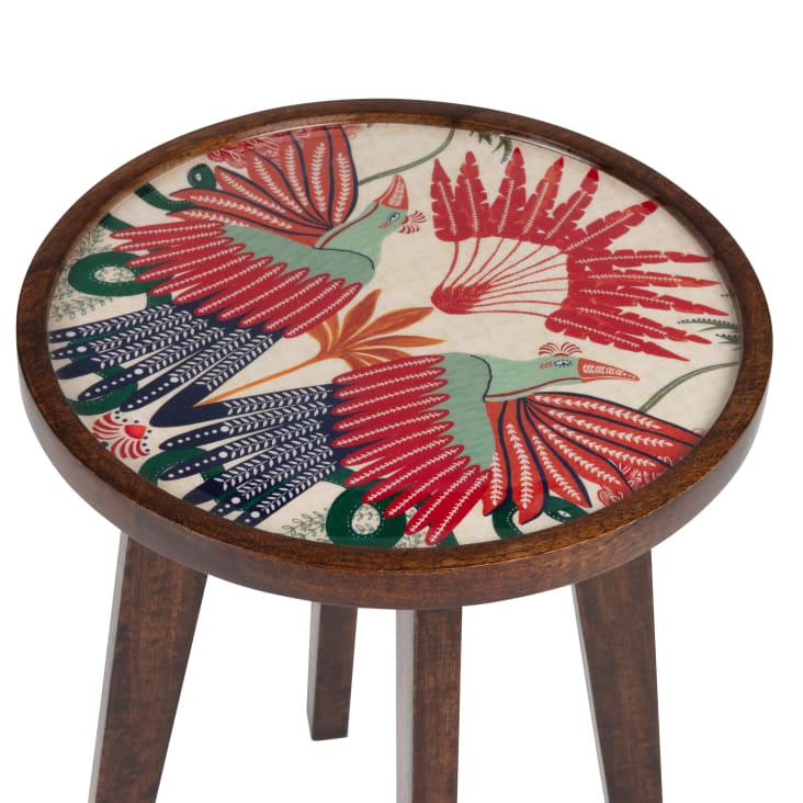 Maisons du Monde ESTHER - Mesa auxiliar de madera de mango maciza multicolor Solo hoy