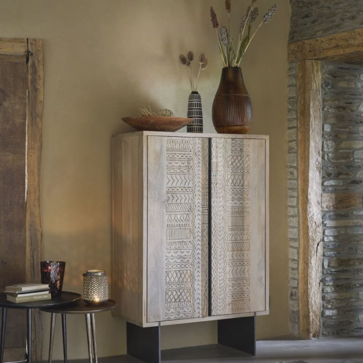 Maisons du Monde BENONI - Mesas auxiliares de aluminio negro y bronce (x2) Grandes descuentos