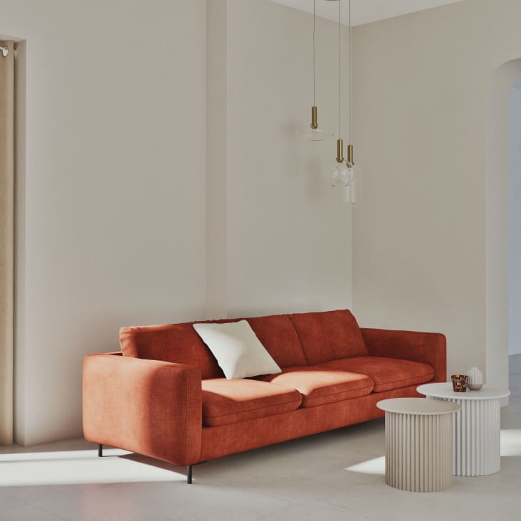 Maisons du Monde ROMEO - Mesas auxiliares en blanco y beige (x2) Precios de Black Friday