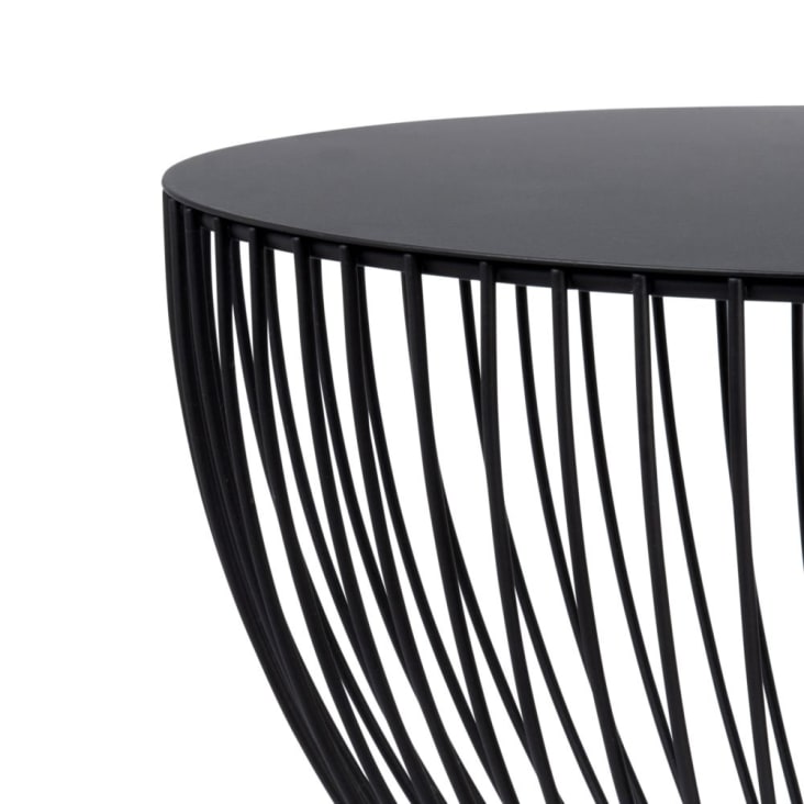 Maisons du Monde BAMAKO - Mesa auxiliar de alambre negro mate En oferta