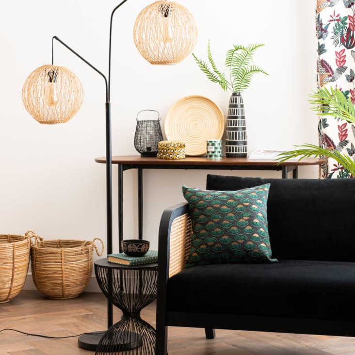 Maisons du Monde BAMAKO - Mesa auxiliar de alambre negro mate En oferta