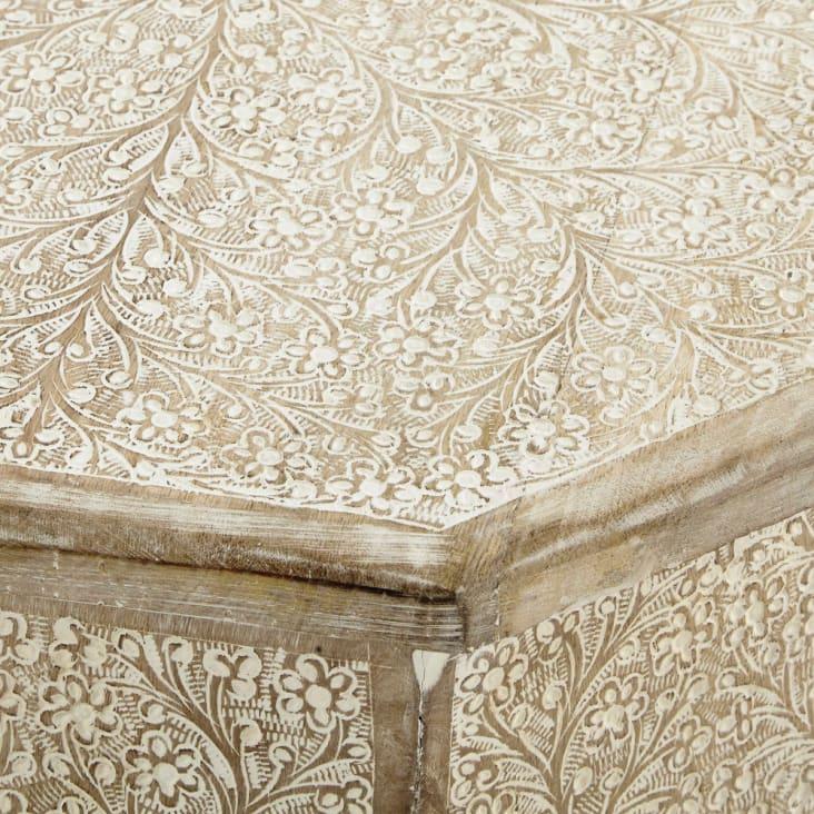 Maisons du Monde Patna - Mesita de madera blanqueada An. 49cm PATNA Última moda