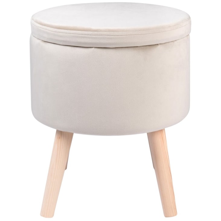 Maisons du Monde ELINA - Taburete tipo baúl gris