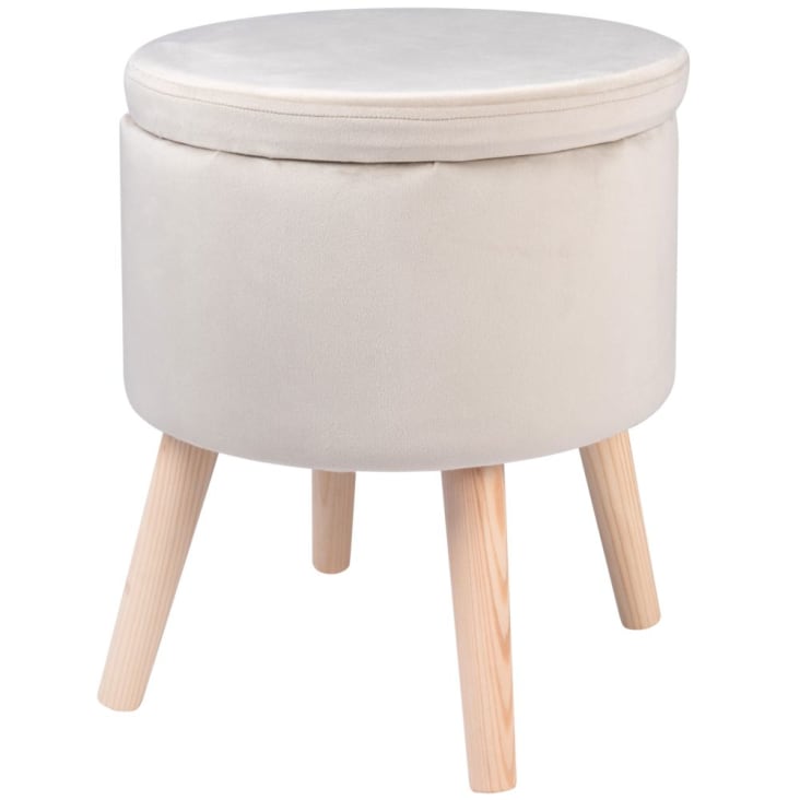 Maisons du Monde ELINA - Taburete tipo baúl gris Descuento por venta flash