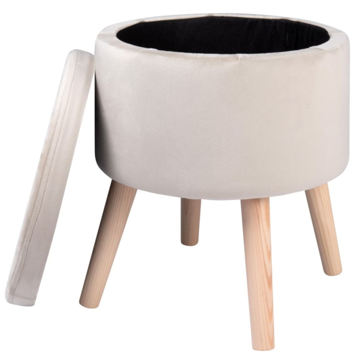 Maisons du Monde ELINA - Taburete tipo baúl gris Descuento por venta flash