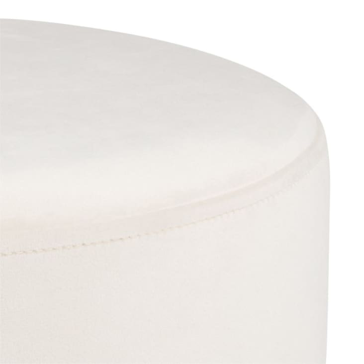 Maisons du Monde Taburete de terciopelo beige y metal dorado Ofertas de temporada