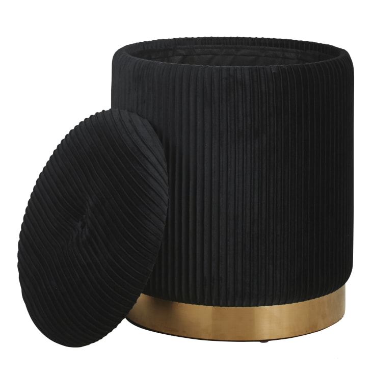 Maisons du Monde Adrianna - Taburete-baúl dorado y negro Devoluciones gratuitas