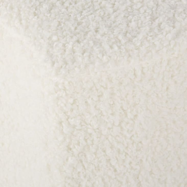 Maisons du Monde Puf de tela color crudo efecto lana rizada 2025