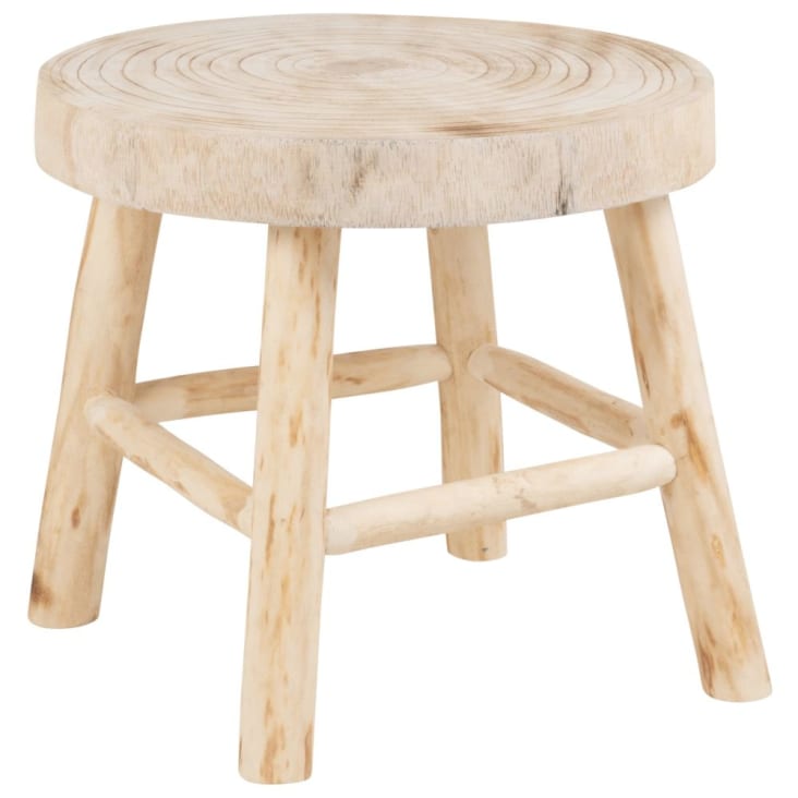 Maisons du Monde BRUTUS - Taburete pequeño de paulonia y álamo En línea