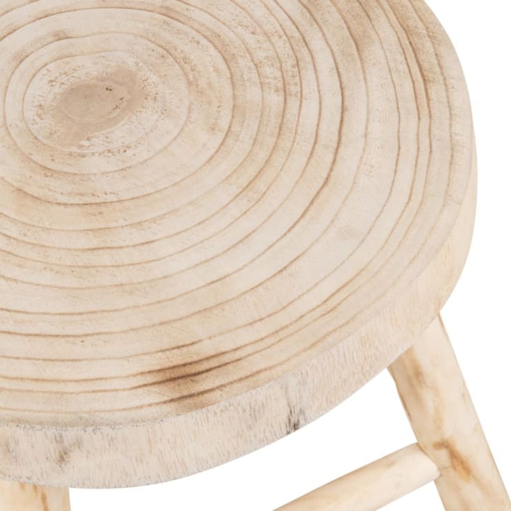 Maisons du Monde BRUTUS - Taburete pequeño de paulonia y álamo En línea
