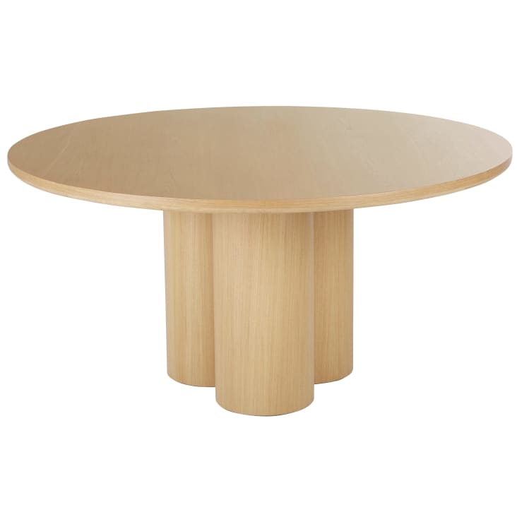 Maisons du Monde Caldera - Mesa de comedor redonda pie central tótem 8/10 personas D150